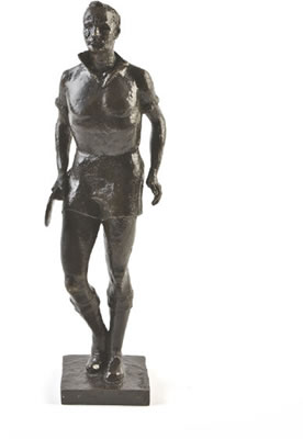 Yann Renard Goulet : A Maquette for the Sculpture of Christy Ring, with Hurley in Hand