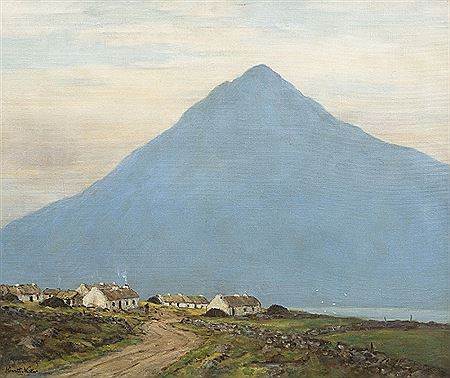 John Crampton-Walker : Cottages Below Errigal, Co. Donegal