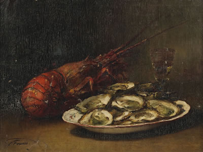 Francois Louis Lanfant de Metz : Nature morte à l'écrevisse