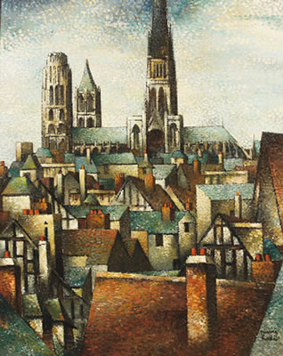 Pierre Hode : Rouen, la cathédrale et les toits