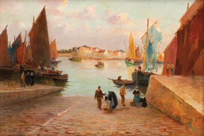 Gaston Corbier : Vue de Bretagne