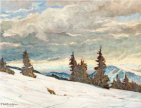 Wilhelm Wickertsheimer : 'Föhnstimmung (Herzogenhorn mit Alpen) (Föhn atmosphere (Herzogenhorn with alpes)'