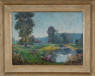 Maximilian Vanka : Canal Near Phillips Mill in a Ben Badura frame