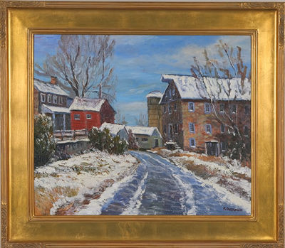 Ray Overpeck : Griesemer's Mill, winter landscape