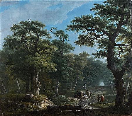 Lazare Bruandet : Scène de chasse à courre