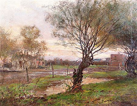 Fausto Eliseo Coppini : PAISAJE CAMPESTRE