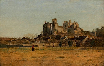 Eugene Antoine Samuel Lavielle : VUE DU CHATEAU DE PIERREFONDS