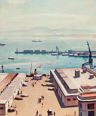 Gustave Lino : LE PORT DE BOUGIE (OU ALGER ?)