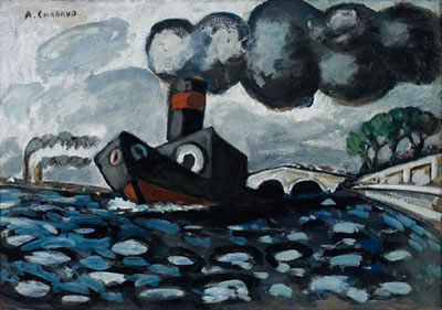 Auguste Chabaud : LE REMORQUEUR BLEU