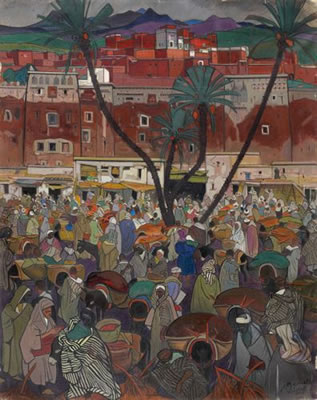 Jacques Majorelle : La Kasbah rouge (Freija), 1924