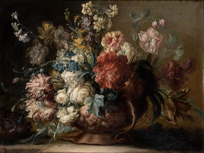 Ignaz Stern : Bouquet de fleurs dans un vase