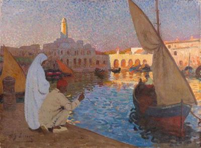 Gustave Lino : Le port de l' Amirauté, Alger