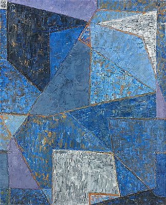 Alexandre Istrati : COMPOSITION BLEUE - 1951