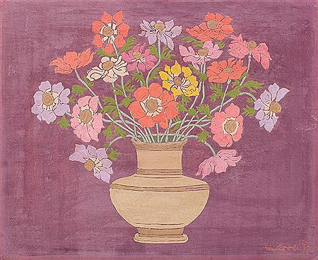 Vasile Celmare : Still life with anemones