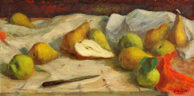 Vilem Muzik : Still life with pears