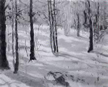 George L Morris : Maine Forest in Snow