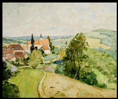 Claude Jousset : Landscape with Village