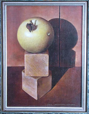 Doris Christoffel Wokurka : Untitled (Trompe L'Oiel: Still Life With Apple)