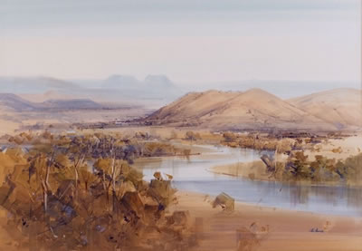 John Leo Borrack : Australian River Landscape