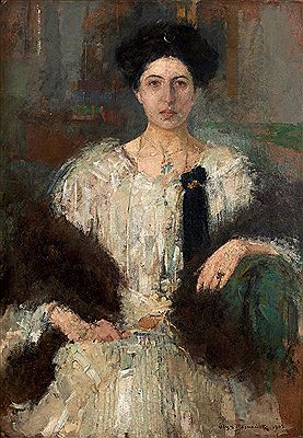 Olga Boznanska : Portrait de Hélène Istrati, 1905