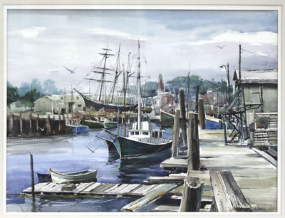 Bernard Gerstner : Harbor scene