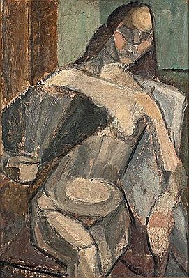 Henri Le Fauconnier : Étude pour la Femme à l'éventail