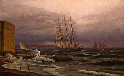 Mathias Lutken : New York Harbor, 1884