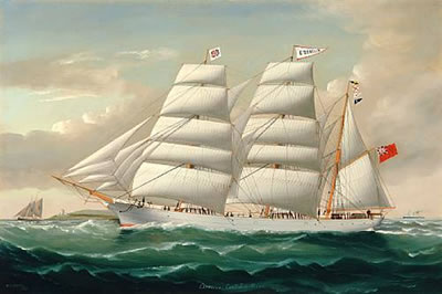 William Howard Yorke : The British bark Estrella, in-bound for Liverpool and calling for a pilot off the Point Lynas lighthouse, Anglesey, North Wales