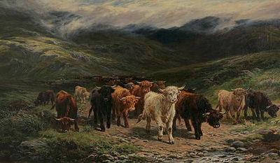 Henry Garland : A Highland cattle drove