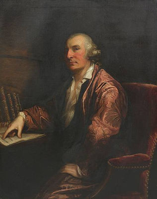 David Martin : Three-quarter length portrait of Rev Dr Alexander 'Jupiter' Carlyle of Inveresk, seated at his desk