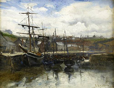 Robert Buchan Nisbet : An East Coast Harbour