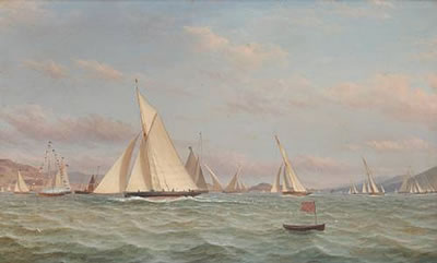 William Clark : The cutter Avon winning the prize at the opening cruise of the Clyde Yacht Club