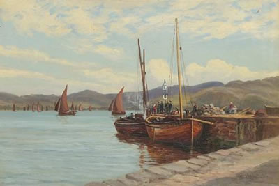 William Dalglish : Loading fishing boats on the West Coast