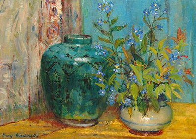 Mary Remington : Still Life Study in Yellow and Blue