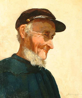 Johan Hendrik Kaemmerer : Portrait of a fisherman