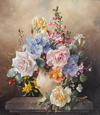 Harold Clayton : Roses and Primulas