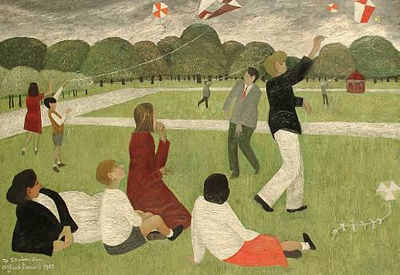 Alfred Daniels : Kite flying in Kensington