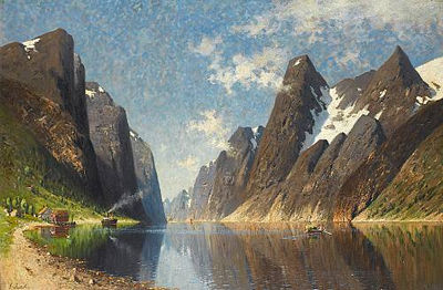 Elisabeth Gruttefien Kiekebusch : Hjorundfjord, Near Aalesund