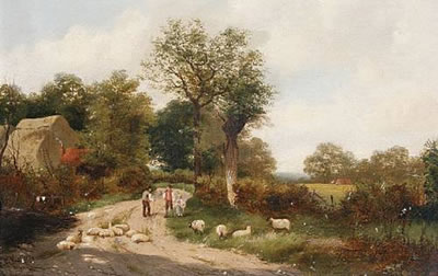 Alfred H Vickers : Going to market; Returning from market (pair)