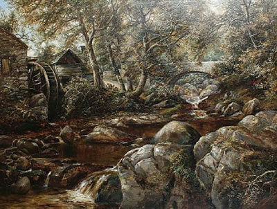 William Henry Waring : A watermill in Wales