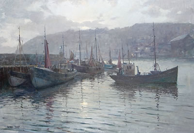 William Eric Thorpe : Brixham Harbour, early morning