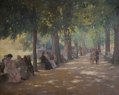 William Mainwaring Palin : The Promenade, Caudebec-en-Caux