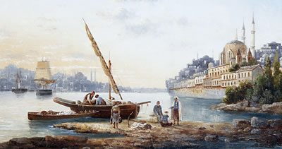 Anton Schoth : Istanbul from the Bosphorus