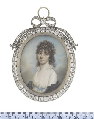 William Armfield Hobday : A Lady, wearing white embroidered dress