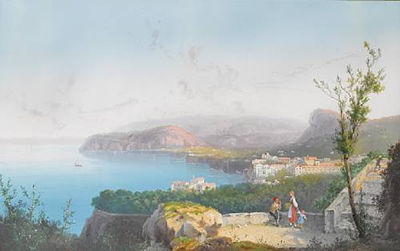 Gioacchino La Pira : A view of Sorrento, Naples, and the Amalfi Coast