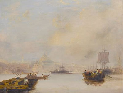 Thomas Allom : Constantinople from the entrance of the Golden Horn