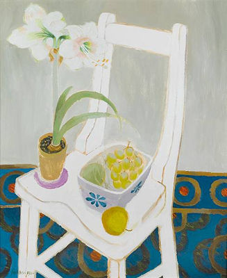 Mary Fedden : Still Life with Amarylis and a Chair