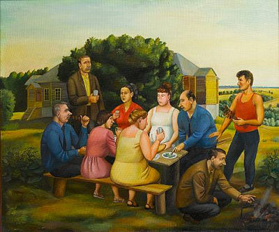 Tatiana Grigorevna (Tatyana) Nazarenko : Dinner at the farmstead