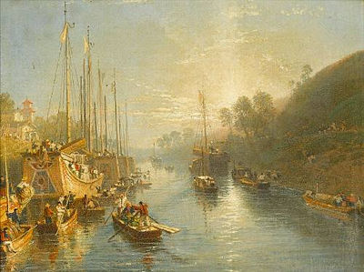 William Havell : Sunrise on the Grand Canal of China