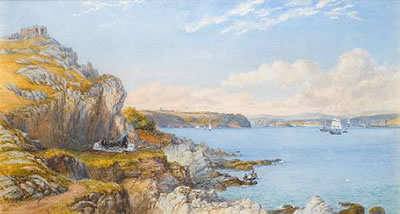 Philip Mitchell : Below the grotto on Penlee point looking towards Plymouth sound